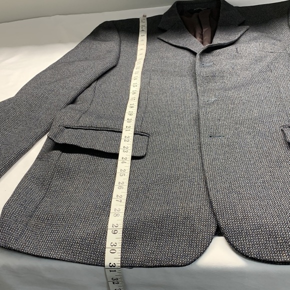 Pronto Uomo Couture 100% Wool Blazer Navy/Grey Size 44 Short - Picture 15 of 15